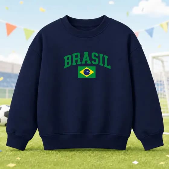 Moletom do Brasil infantil Copa 2026 Casaco Flanelado 2 ao 12