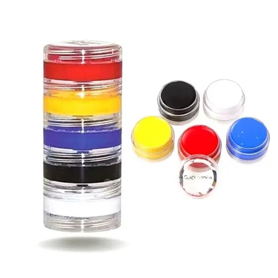Torre tinta facial cremosa 5 cores Palhaço Colormake - maquigem artística