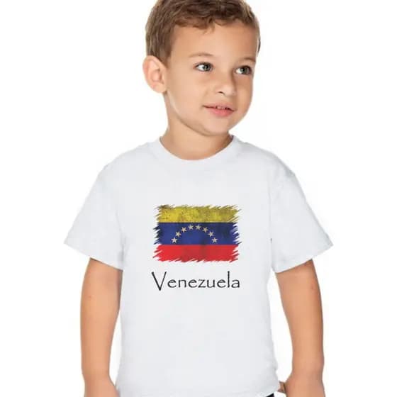 Camiseta Camisa Infantil Venezuela País Envio Imediato Premium