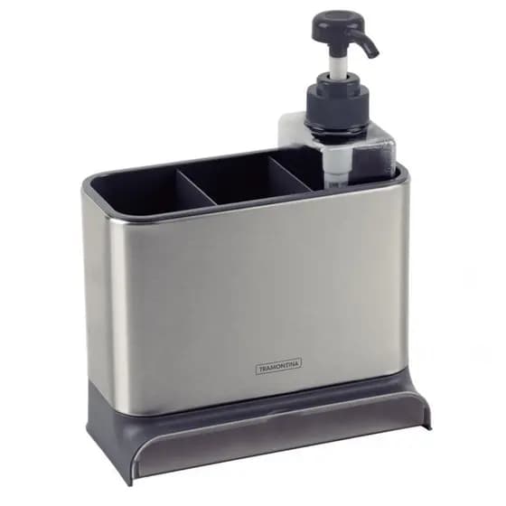 Organizador de Pia Tramontina Plurale Inox c/ Dispenser