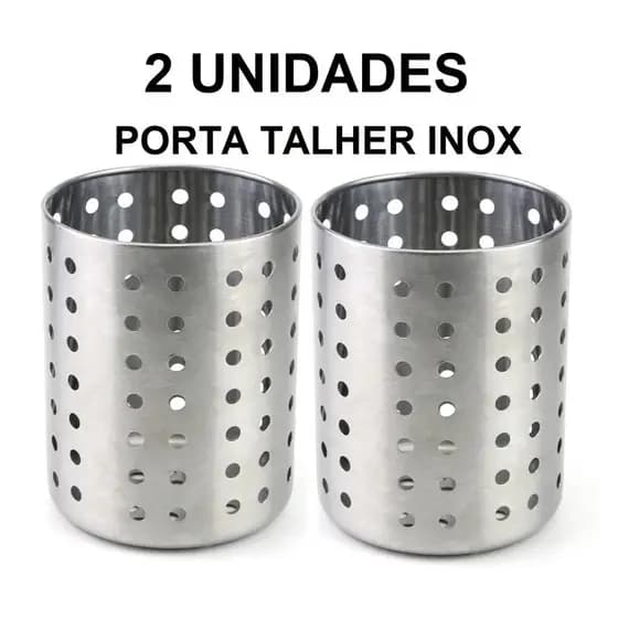 Escorredores De Talheres Em Inox Redondo Clink Porta Talheres