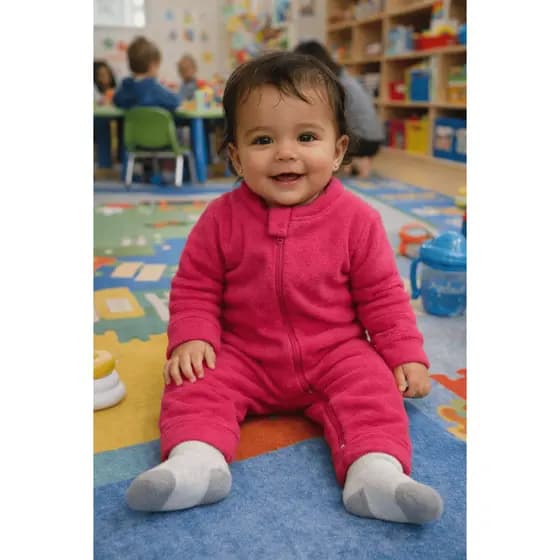 Macacão Bebê Quentinho Menina Inverno Bouclé Pink