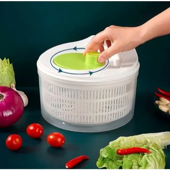 Centrífuga de Salada 3L Secagem Rápida Sem Esforço Para Folhas e Hortaliças Manual