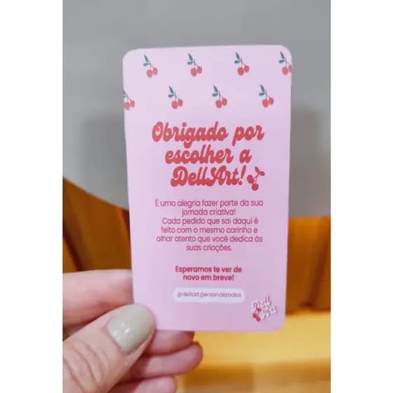 Kit empreendedor - 150 unidades - Adesivo + Cartão de visita + Cartão de Agradecimento.