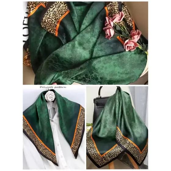 lenço feminino toque de seda lançamento 90x90cm