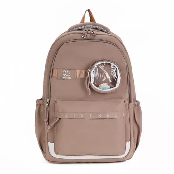 Mochila Feminina Escolar Passeio Coreano Grande Capacidade Com Corda