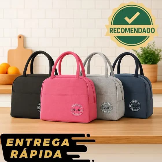 Kit 2 Bolsa 6L para Marmita Portátil Térmica Resistente Viagem Trabalho Escola Infantil Adulto