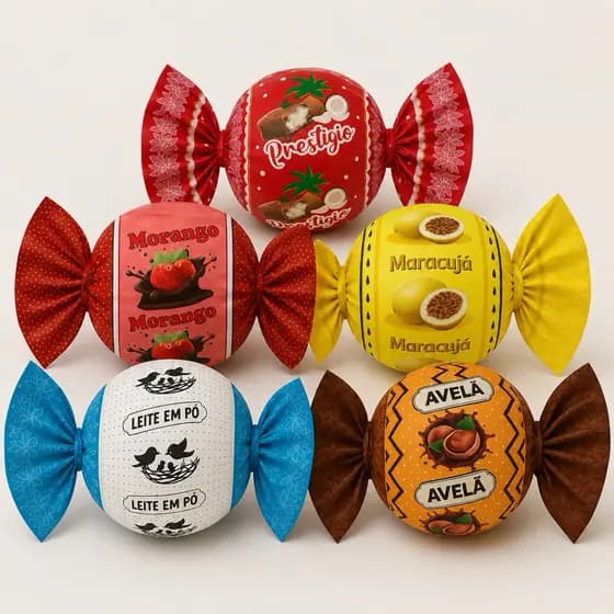 100 Embalagens de sabores para trufas 15x16cm