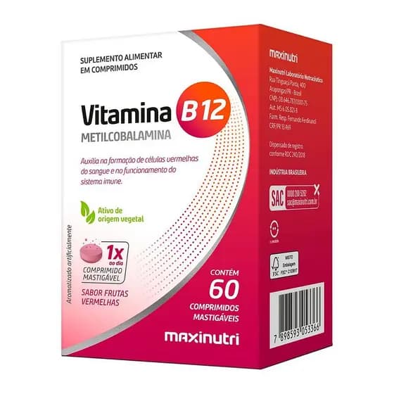 Vitamina B12 Maxinutri 60 Cápsulas