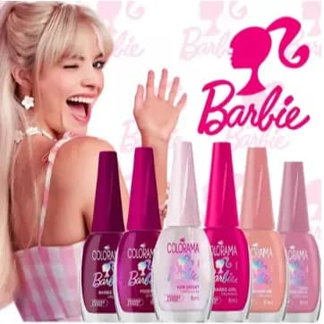 Kit 6 Esmaltes Colorama Tons de Rosa Coleção Barbie
