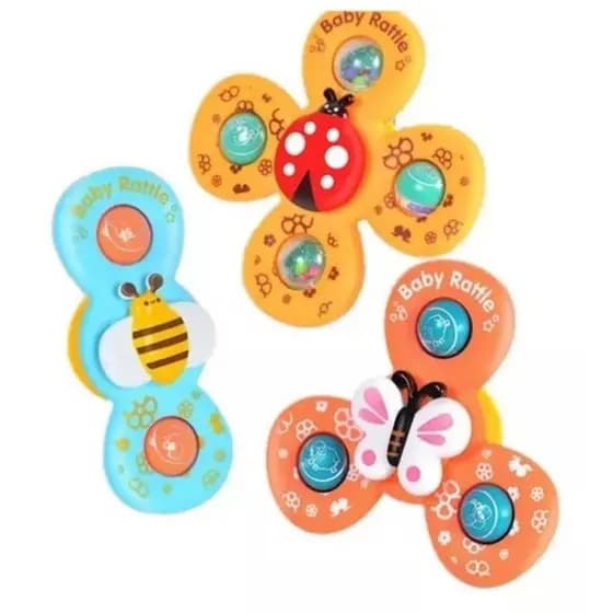 Spinner Brinquedo Giratório De Ventosa Para Banho De Bebê Mão De Animal Crianças Brinquedos