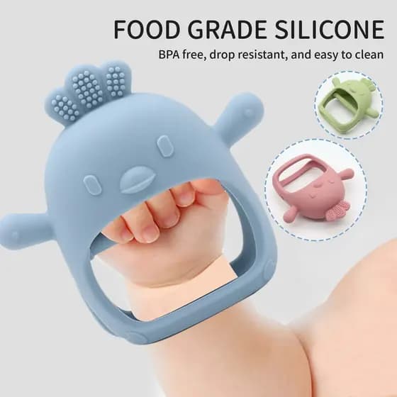 Brinquedos De silicone Para Dentição Bebês Com Mais De 3 Meses , Mordedor De Pulso À Prova De Queda , Mastigar , Sem BPA