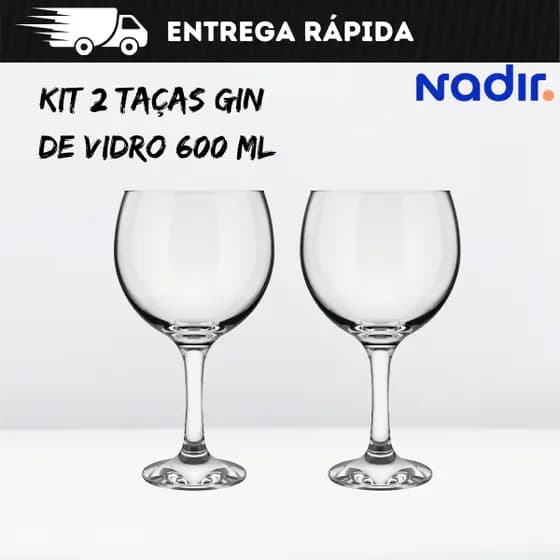 Kit 2 Taças de Vidro Gin 600ml - Nadir