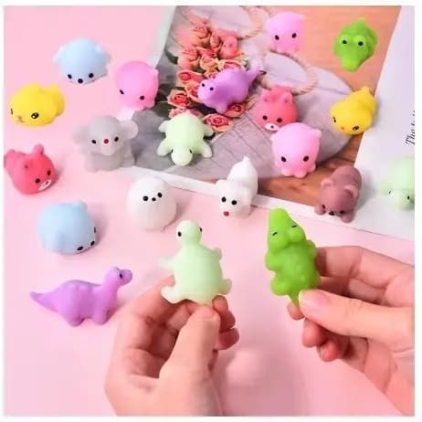 Kit 10/20/30/40 Squishy Mochi Bichinho Macio De Apertar Antiestresse Brinquedo Sensorial