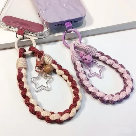 Cordão Universal para celular de pulso, Design durável trançado Anti-quebra, cordão unissex resistente a choques