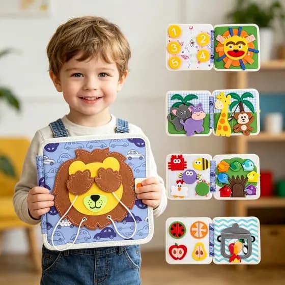 Placa De Aprendizagem De Feltro Para Crianças Habilidades De Vida Brinquedo Educativo Montessori