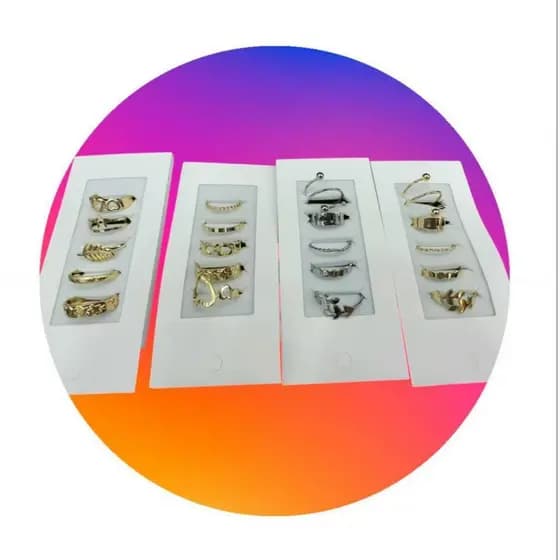 Conjunto De Anéis Ajustável Modernos 5 Peças Para Mulheres Anel Simplicidade Articulado Hip Hop