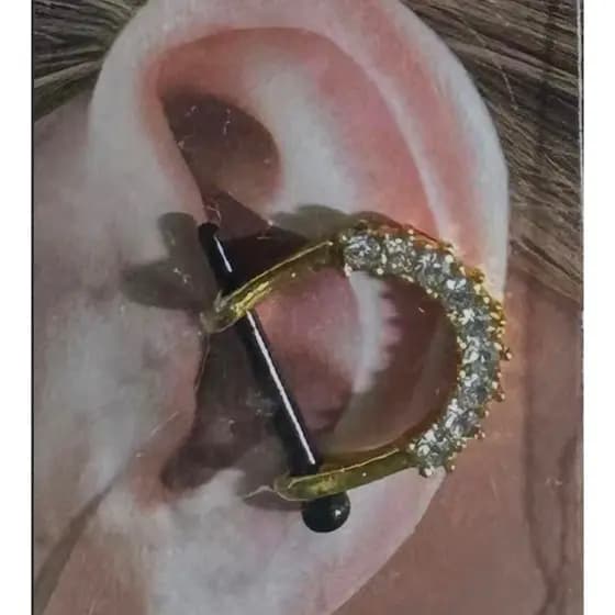 KIT COM 2PÇ Piercing De Mamilo,Orelha, Cartilagem TOP Aço