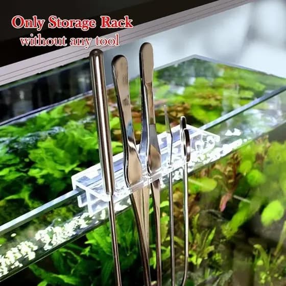1 Pçs Novo Aquário Planta Ferramentas Rack De Armazenamento Acrílico Titular Para Pinça Raspador Tesoura Tanque De Peixe