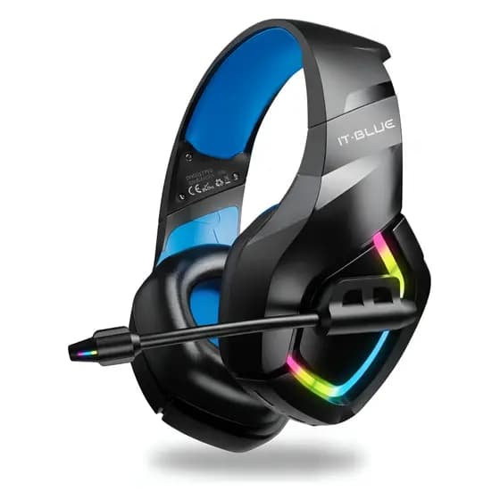 Fone De Ouvido Headset Gamer com Fio Profissional Preto Led Rgb PC Gamer Vídeogame Celular Notebook