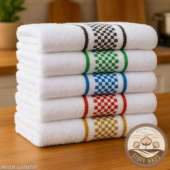 Super Kit 10 Panos de Prato/Copa Premium Jacquard 100% Algodão Atoalhada Felpuda Grande Toalha de Cozinha
