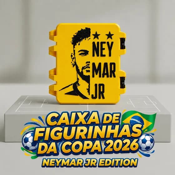 Porta Figurinhas Copa 2026 Edição Especial Neymar Jr e Craques