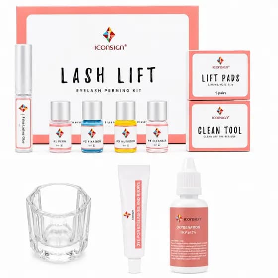 Kit Lash Lifting Iconsign Original + Tintura e Oxidante + Dappen - Permanente de Cilios