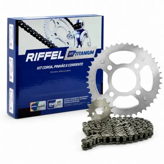 Kit Relação Riffel Titan Fan Start Cargo 160 Aço 1045
