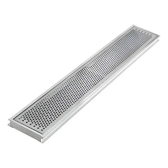 Grelha Ralo Linear Perfurada 12,5x50 Inox Água Pluvial