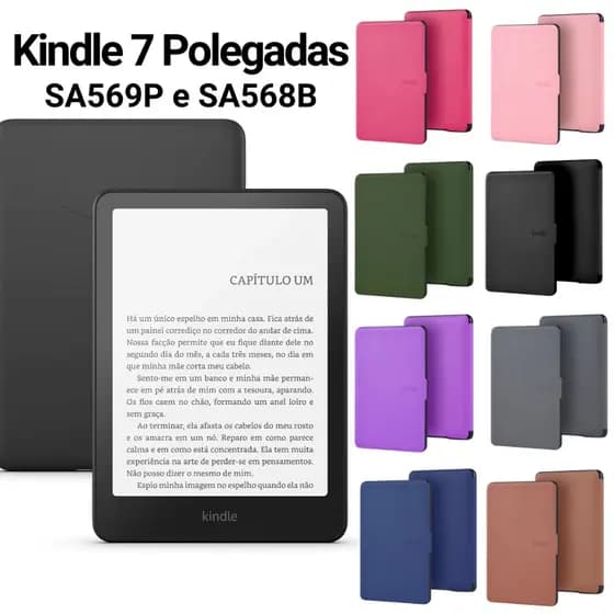 Capa Case Protetora Magnética para Kindle Paperwhite 2024 7” KPW6 12ª Geração SA569P SA568B