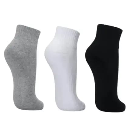 Kit 6 /12/15 Pares de Meia Cano Médio com Algodão Unissex Masculina Feminina - Cores Sortidas