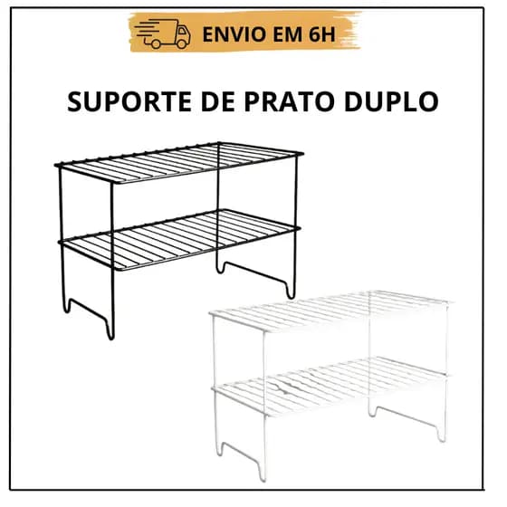 Suporte De Prato Organizador Duplex