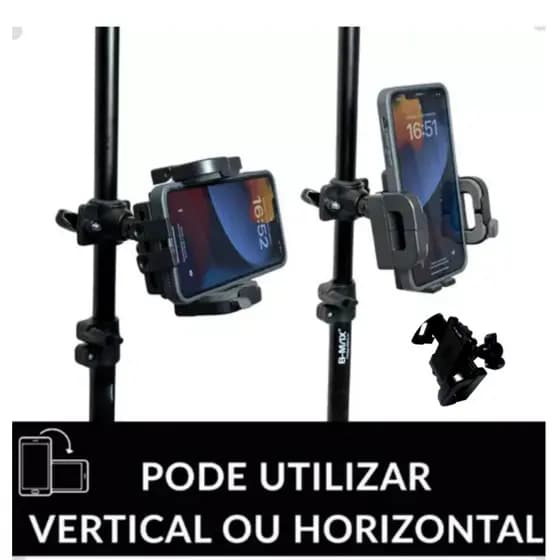 Suporte Celular Universal para Microfone, Partitura e Pedestal O Suporte Celular Universa