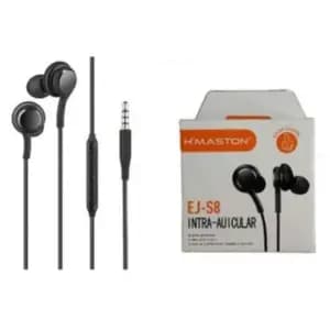 H'maston Fone De Ouvido EJ-S8 P2 Com Microfone Preto 1,2 metros