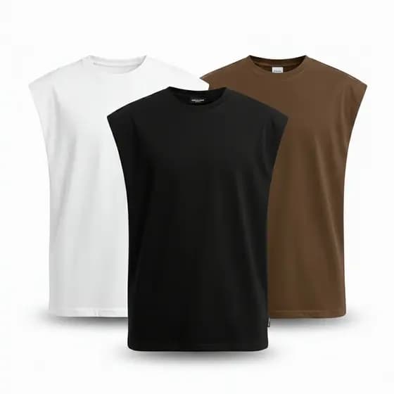 Kit 3 Camisetas Oversized Cavadas Lisa Basica Machão Streetwear Masculina 100% Algodão