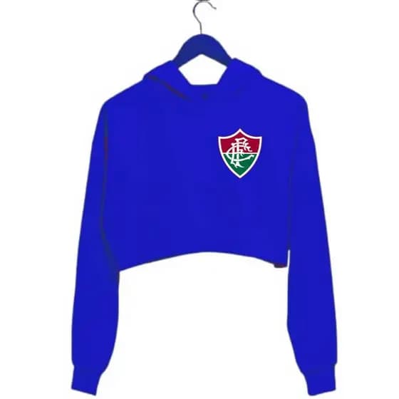 Cropped Com Capuz Moletom Fluminense Feminino Promoção