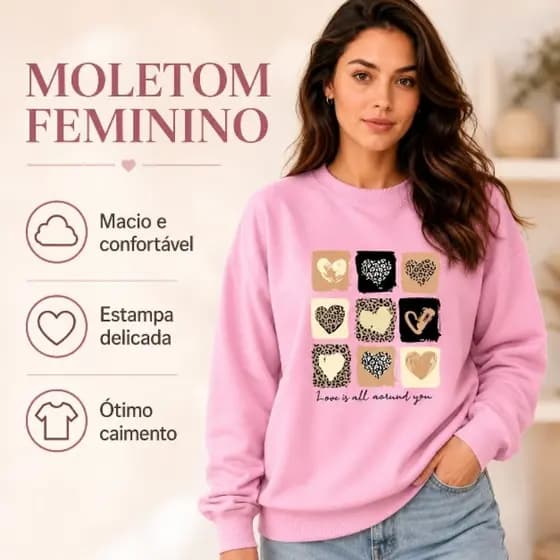 Moletons Femininos Blusa De Frio 100% Algodão Femininas Blusa Inverno Feminina Macio