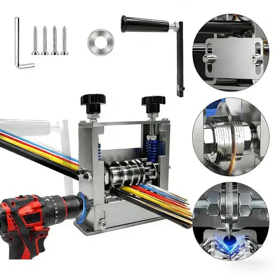 Decapador Manual De Fios Para Uso Doméstico De 1-25 Mm Descascador Elétrico De Cabos Com Suporte