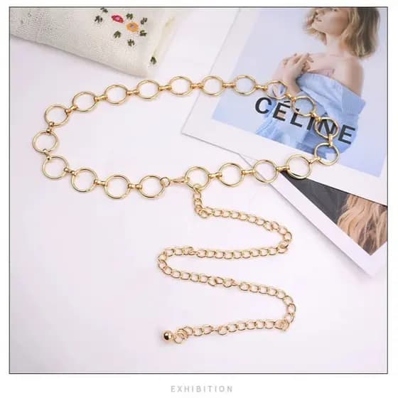 cinto feminino e modelo corrente de ferro dourado e prata corrente de Borboleta corrente de Estrela cinto de círculo red
