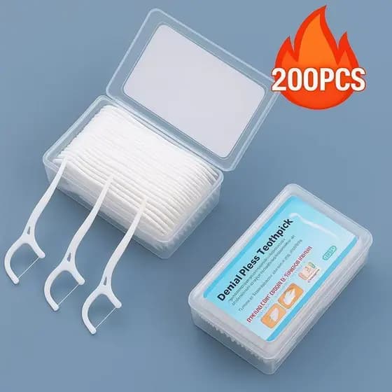 Fio Dental Infantil em Formato de Arco Ultra Fino Kit com 50/100/150/200 Unidades para Limpeza Eficaz
