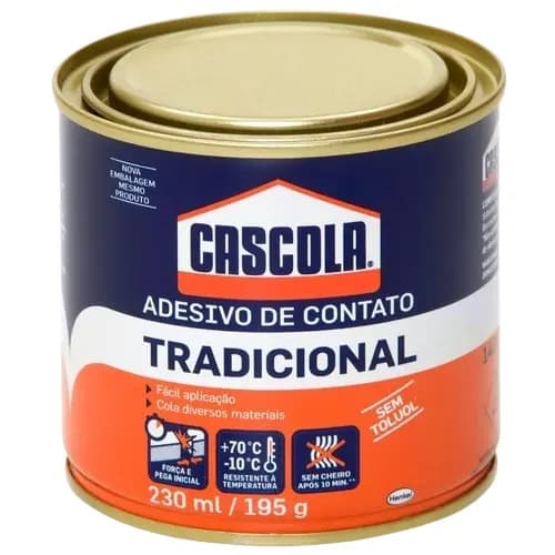 Cola de Contato Cascola 195g Extra Forte Adesivo Para Couro, Borracha, MDF e Madeira