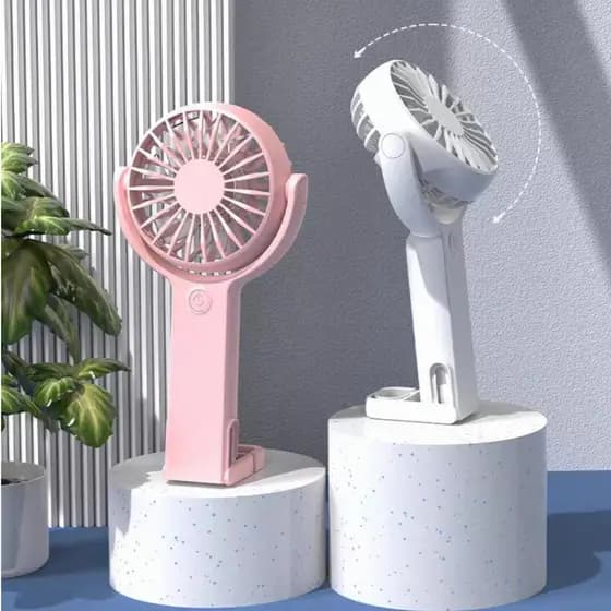 Mini Ventilador Portátil Dobrável Ventilador De Mão Mesa Recarregavel USB 5 Modos De Vento