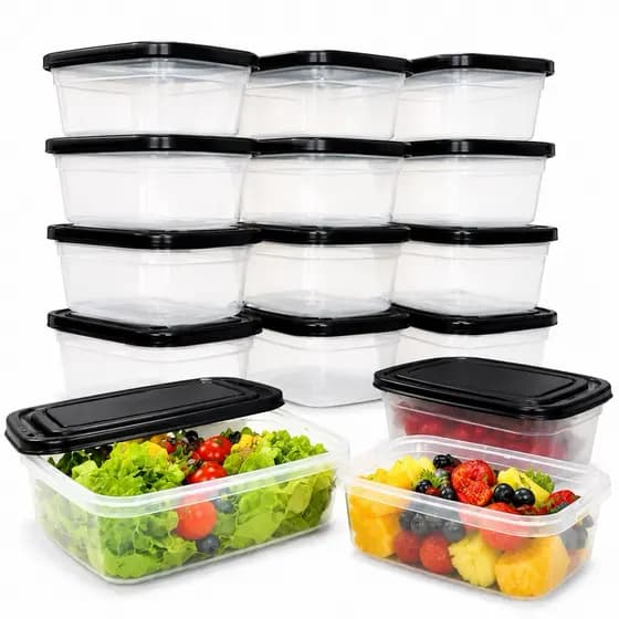 Kit Pote de Plástico Herméticos BPA Free com Tampa – Multiuso Cozinha
