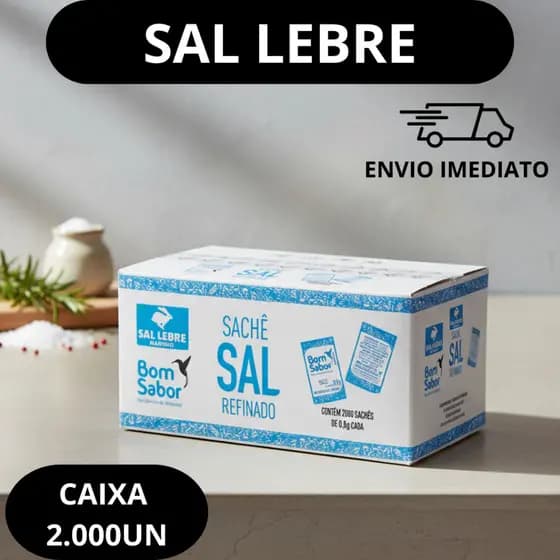 Sal Lebre Sache Bom Sabor 0,8g Individual - 2000 Un