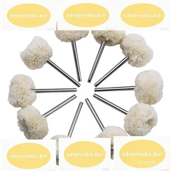 CFSTORE 10 Peças Rodas De Polimento De Fio De Algodão De Lã Escova Almofada Dremel Ferramentas Rotativas A6D4