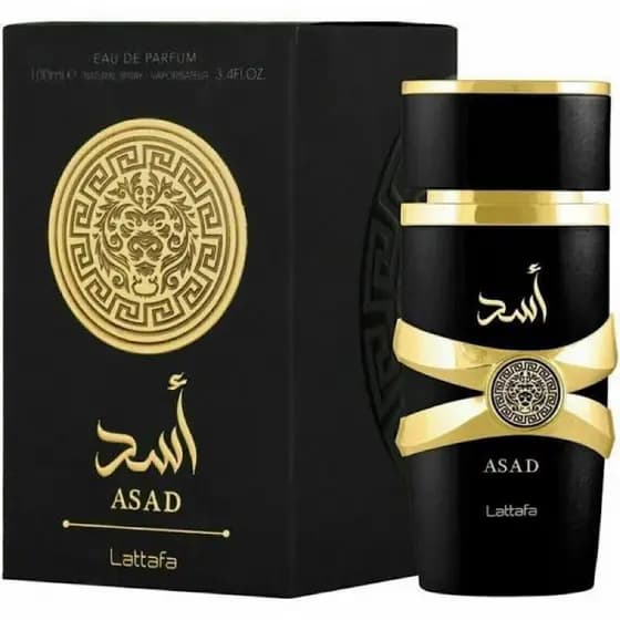 Perfume Árabe Asad Lattafa Perfume Preto Masculino 100 ml
