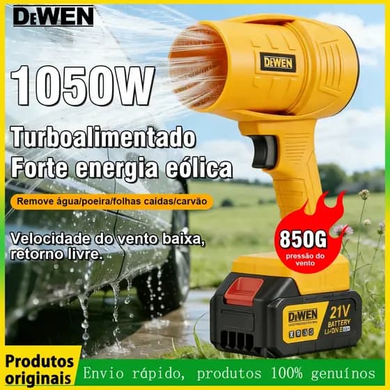 Turbo Jet Soprador Portátil de Alta Potência 1050W Bateria 21V /88V Limpeza Eficiente Carros jardim Hearth irresistível