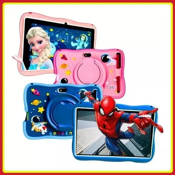 Novo Tablet Infantil WiFi 7 Polegadas Presente Crianças Aprendendo Tablets Educacional Android Quad Core Câmeras Duplas