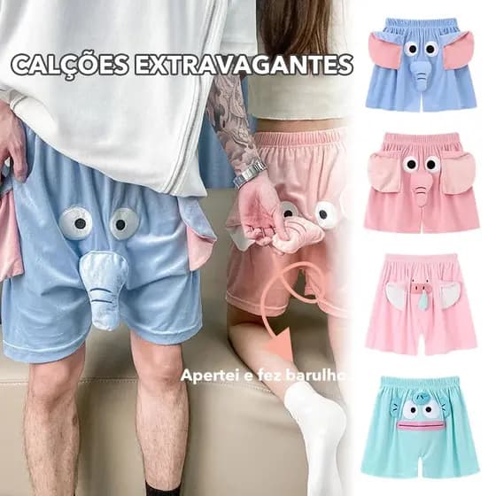 Pijama Divertido Com Tema De Elefante Para Casais , Apresentando shorts E Um top Que Faz Barulho Como . Perfeito Uso No