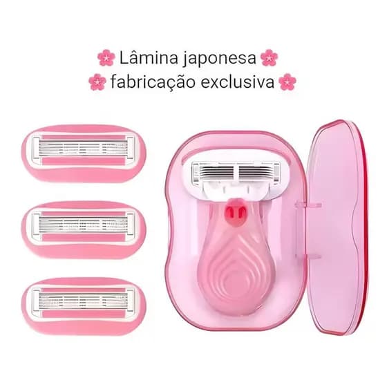 Frete Grátis Estoque no Brasil Navalha Feminina Viagem Mini Lubrastrip Deslizamento Suave Para Pele Sensível